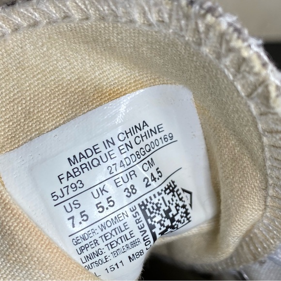 Converse Chuck Taylor High Top Grey Women's Size 7.5 Shoes Canvas Sneakers 5J793 - Picture 10 of 11